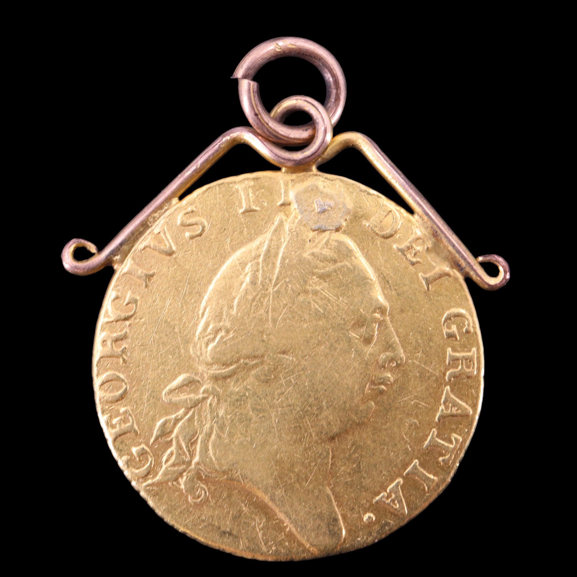 A 1788 gold spade guinea watch chain fob, 8.9 g