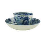 A George III bat-printed Pearlware tea bowl and saucer, bearing impressed "no 13", tea bowl 5 cm