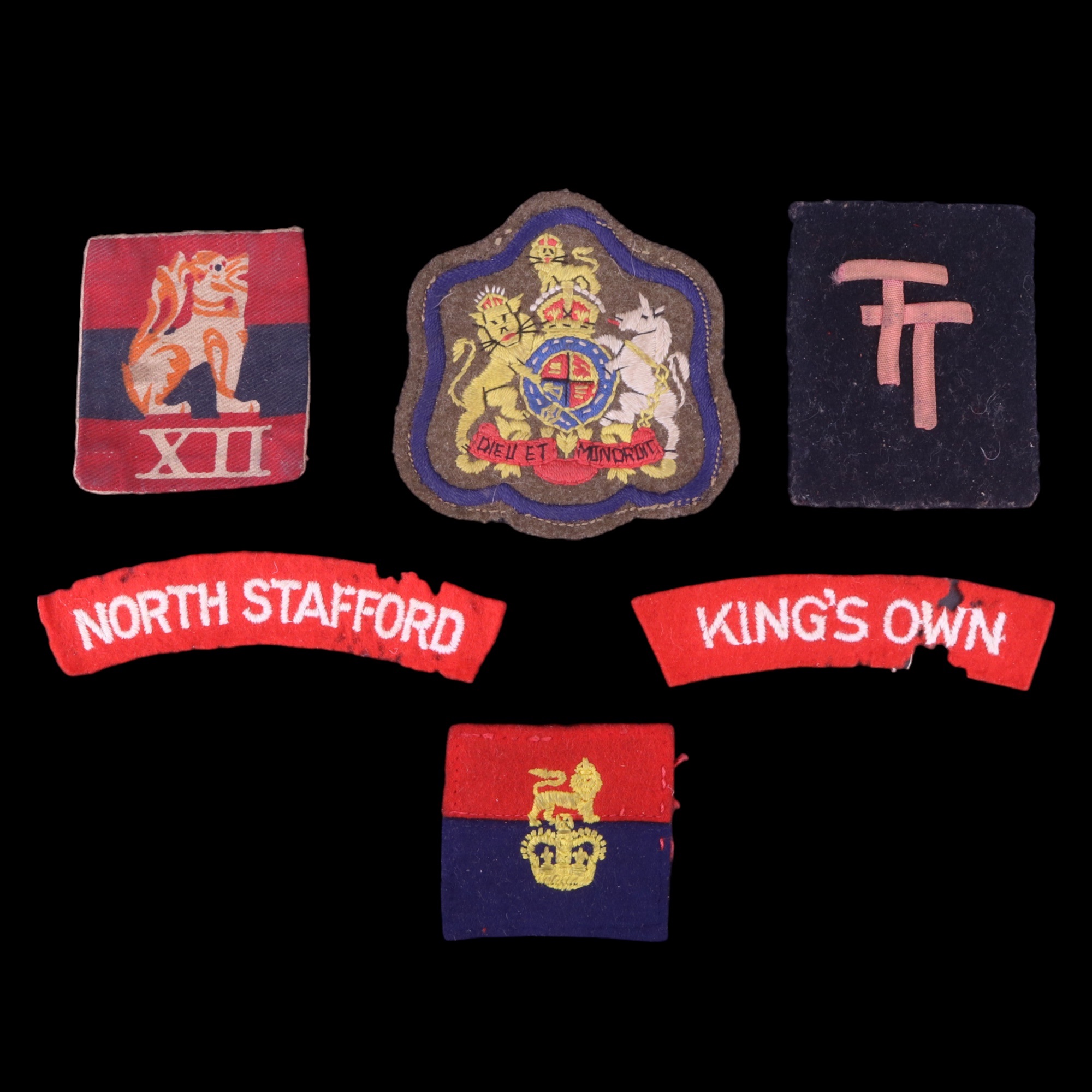 Second World War 12th Army printed and 50th Northumbrian Division hand-made formation signs and