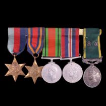 A Second World War Far East Theatre campaign medal group with Territorial Efficiency Medal and two