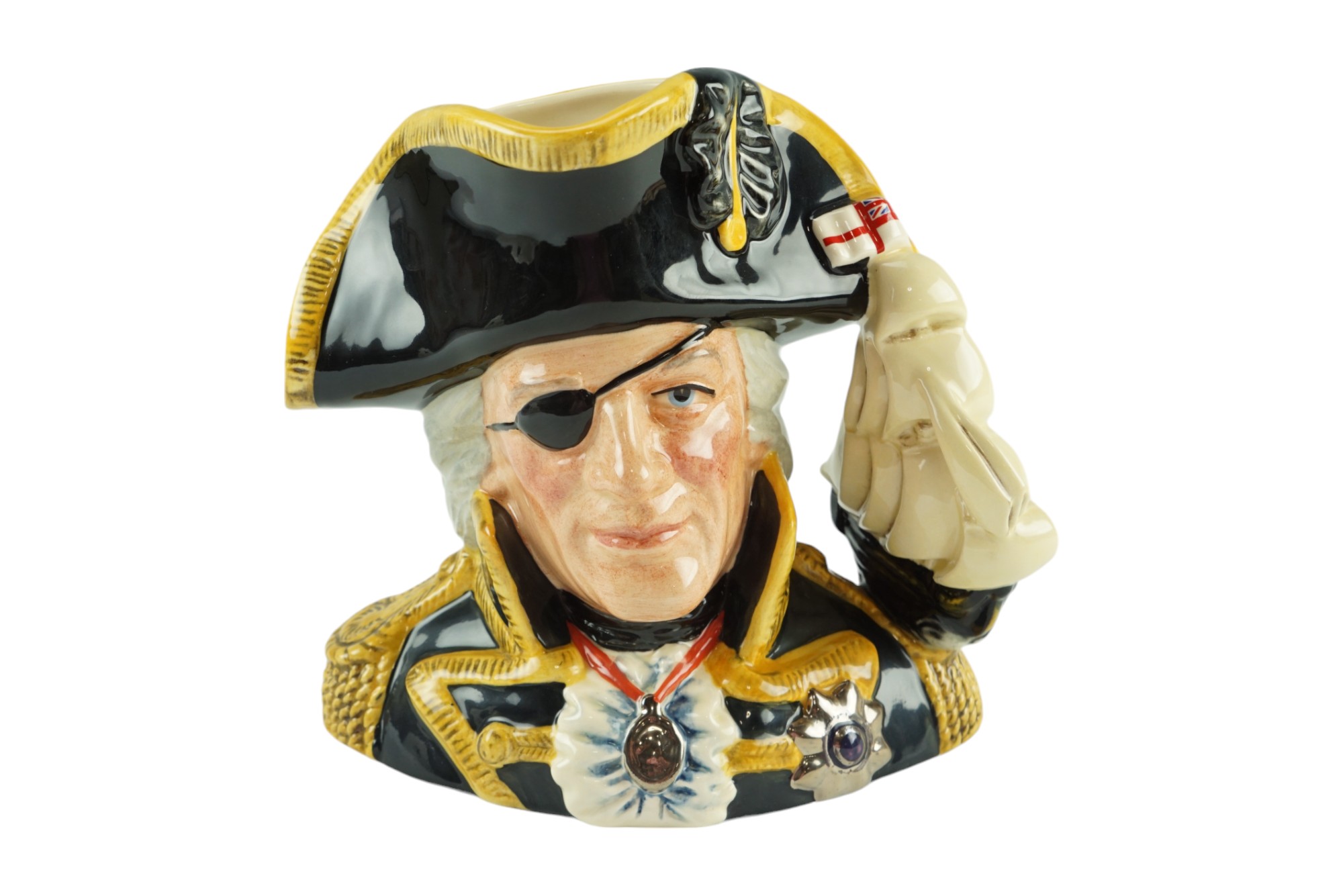 A 1993 Royal Doulton Vice-Admiral Lord Nelson Character Jug, D 6932, 17 cm