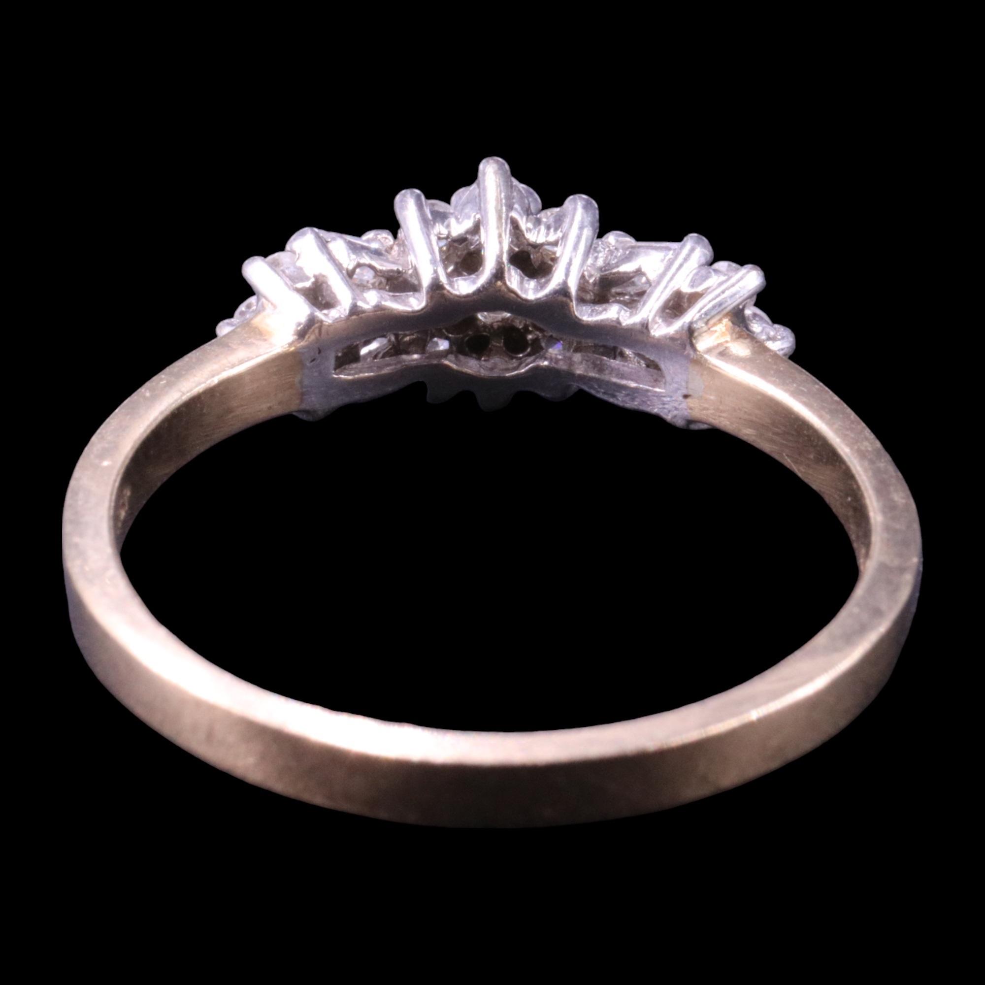 A radiant diamond cluster ring, comprising a flowerhead centred by a brilliant-cut stone of approx - Image 3 of 5