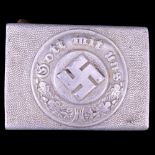 A German Third Reich police aluminium alloy belt buckle