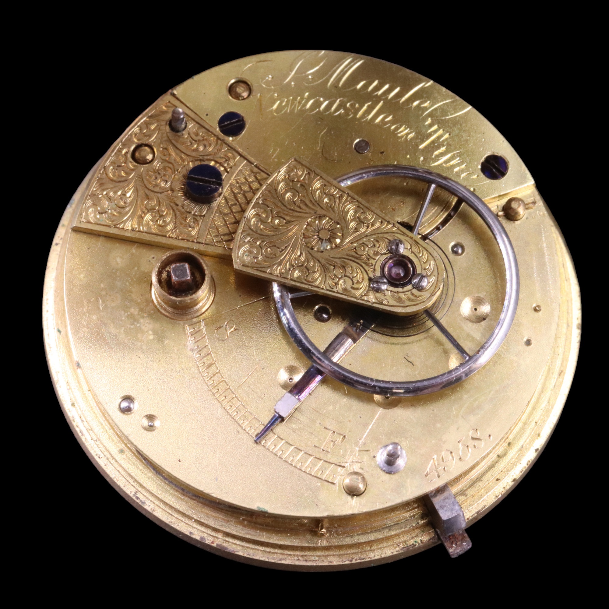 A Victorian Masonic presentation silver pocket watch, by Maule of Newcastle upon Tyne, having a - Image 3 of 4