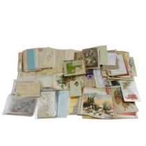 A collection of early 20th Century and later postcards and greeting cards