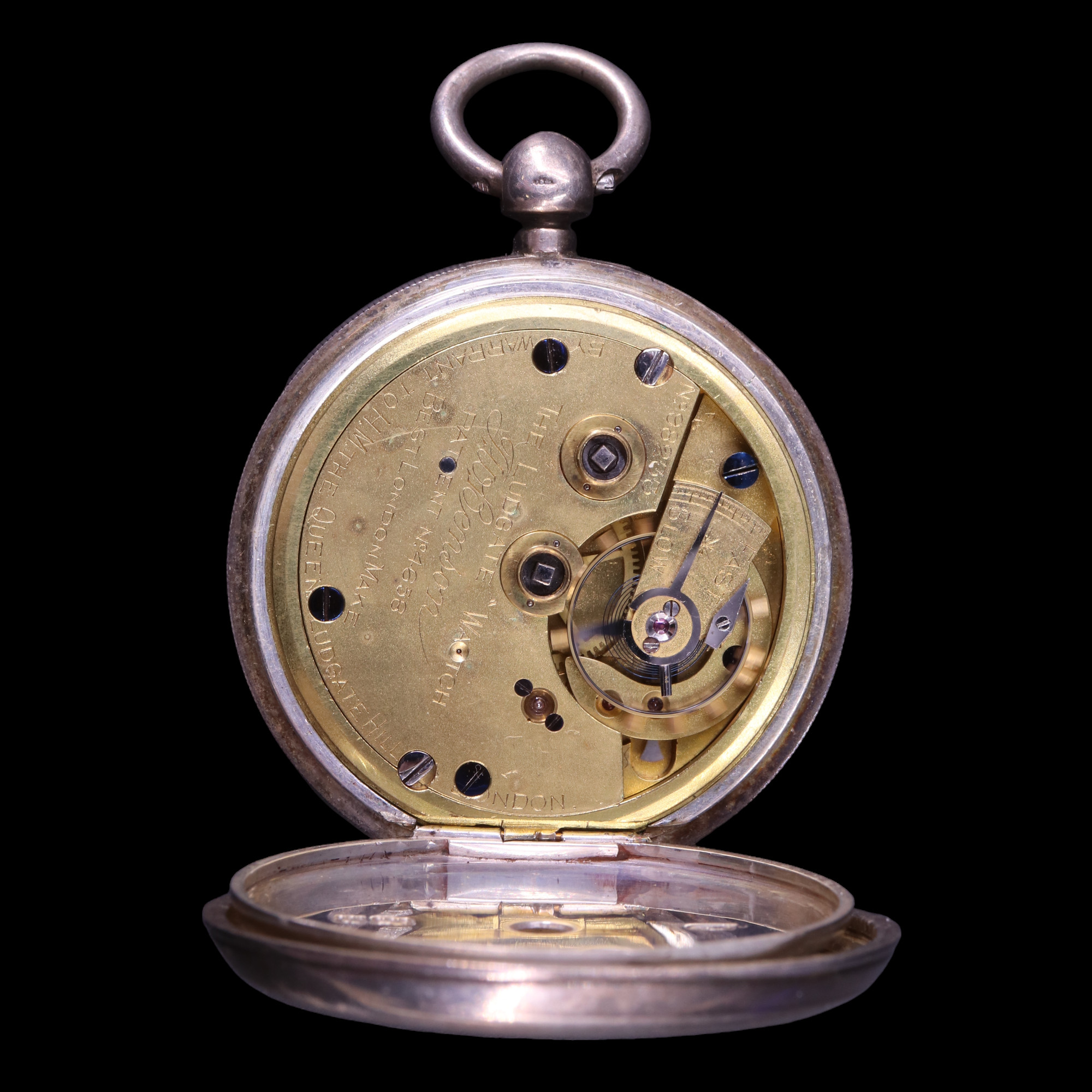 A Victorian silver key-wound "Ludgate" watch, Patent No 4658, by J W Benson, "by warrant to H M - Image 3 of 5