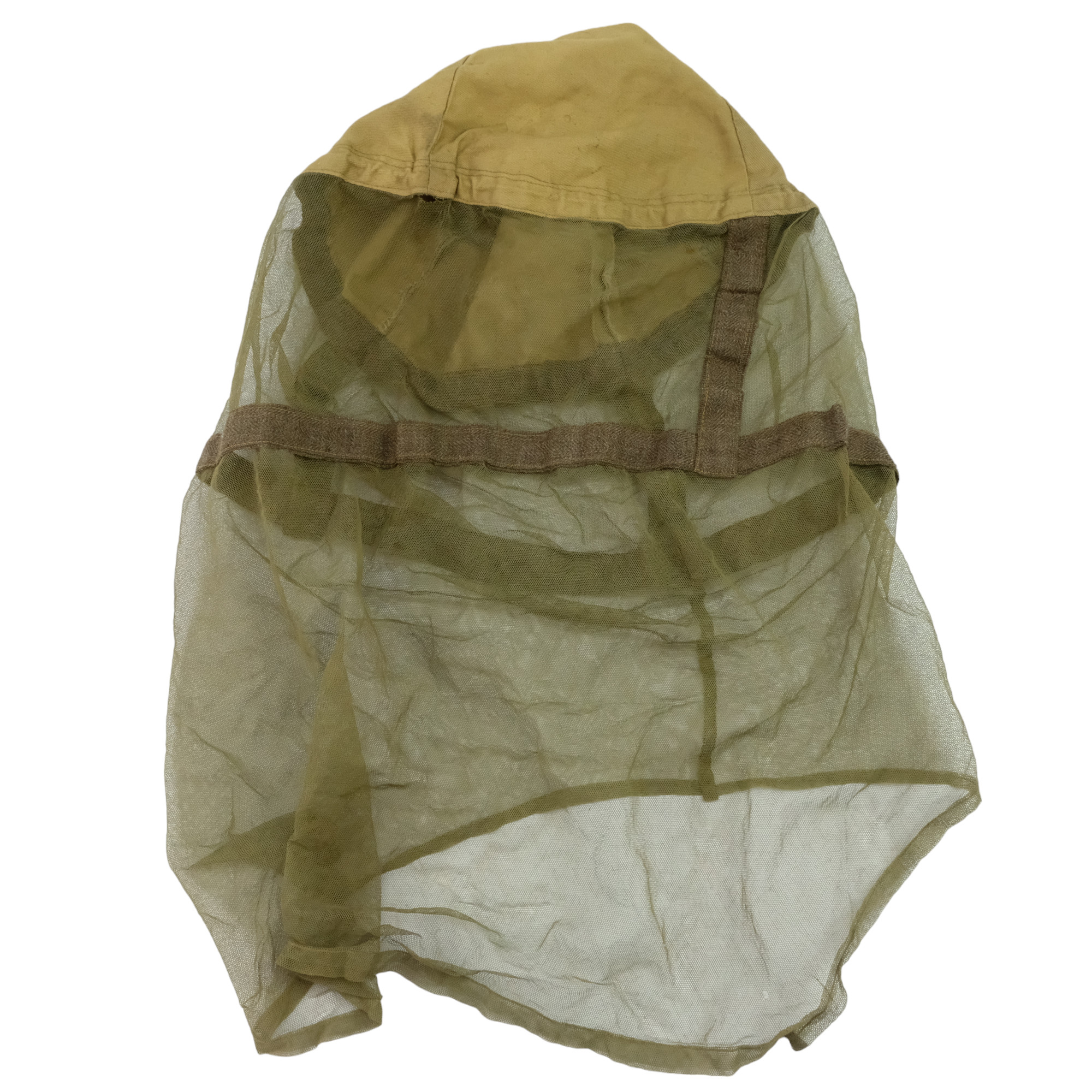 A 1944 dated British army helmet mosquito net - Image 2 of 2