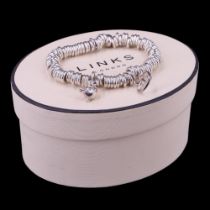 A Links of London white-metal charm bracelet, 60 g