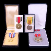 United States Bronze and Silver Star medals, Second World War and Vietnam War Medals