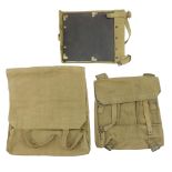 An unissued Second World War 1937 Pattern webbing haversack / small pack, together with a large pack