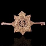 A Great War 9 ct gold Army Service Corps sweetheart brooch, 40 mm, 3 g