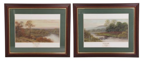 A Graham (20th Century) "The Wye Valley", a pair of picturesque studies of the River Wye with its