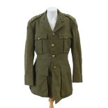 A Second World War Marine Artillery officer's Service Dress tunic, 1941 dated and inscribed 2nd Lt W