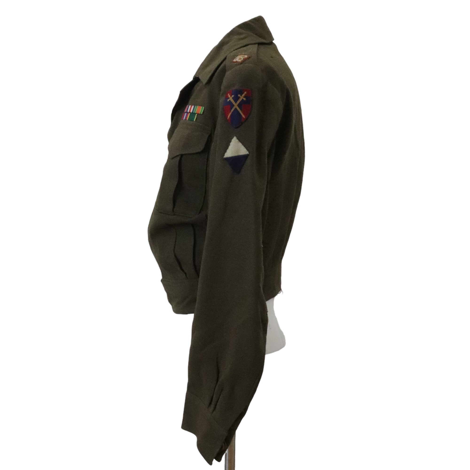 A private purchase Battledress Blouse bearing ATS, HQ 21st Army Group insignia - Image 4 of 6