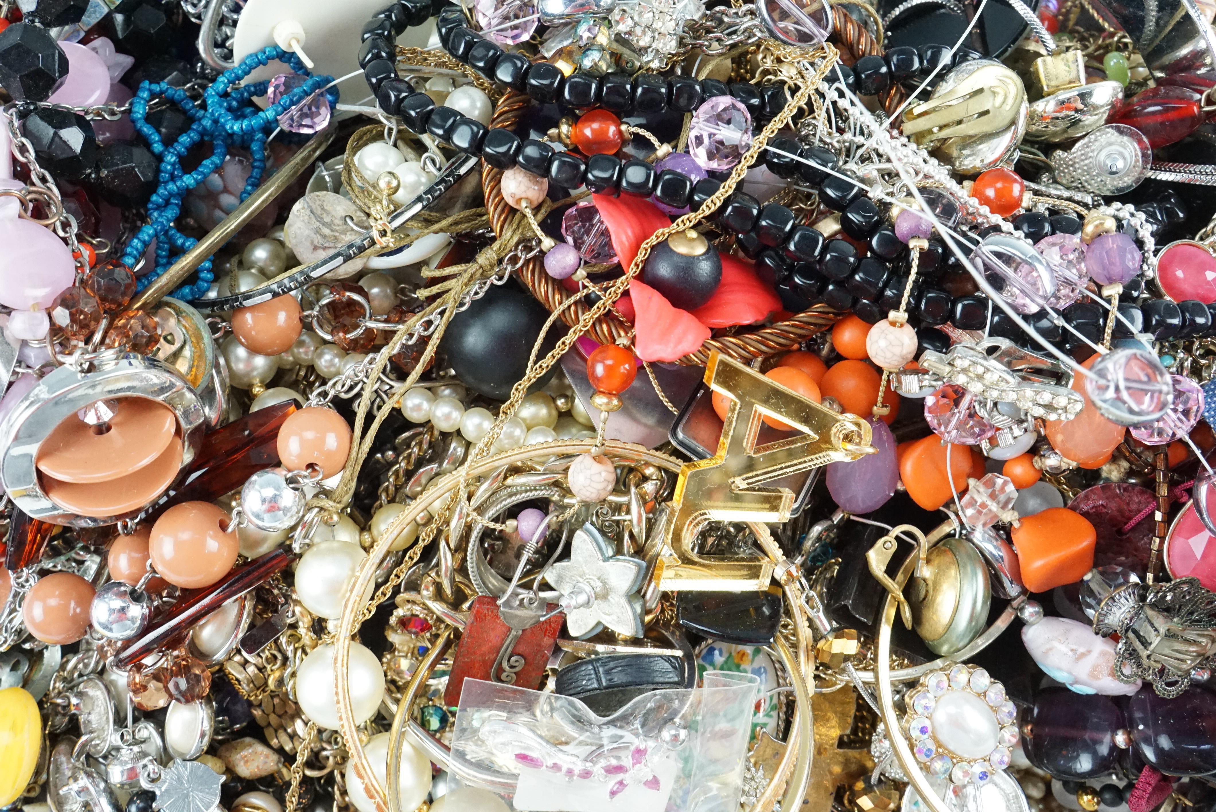 A large quantity of costume jewellery