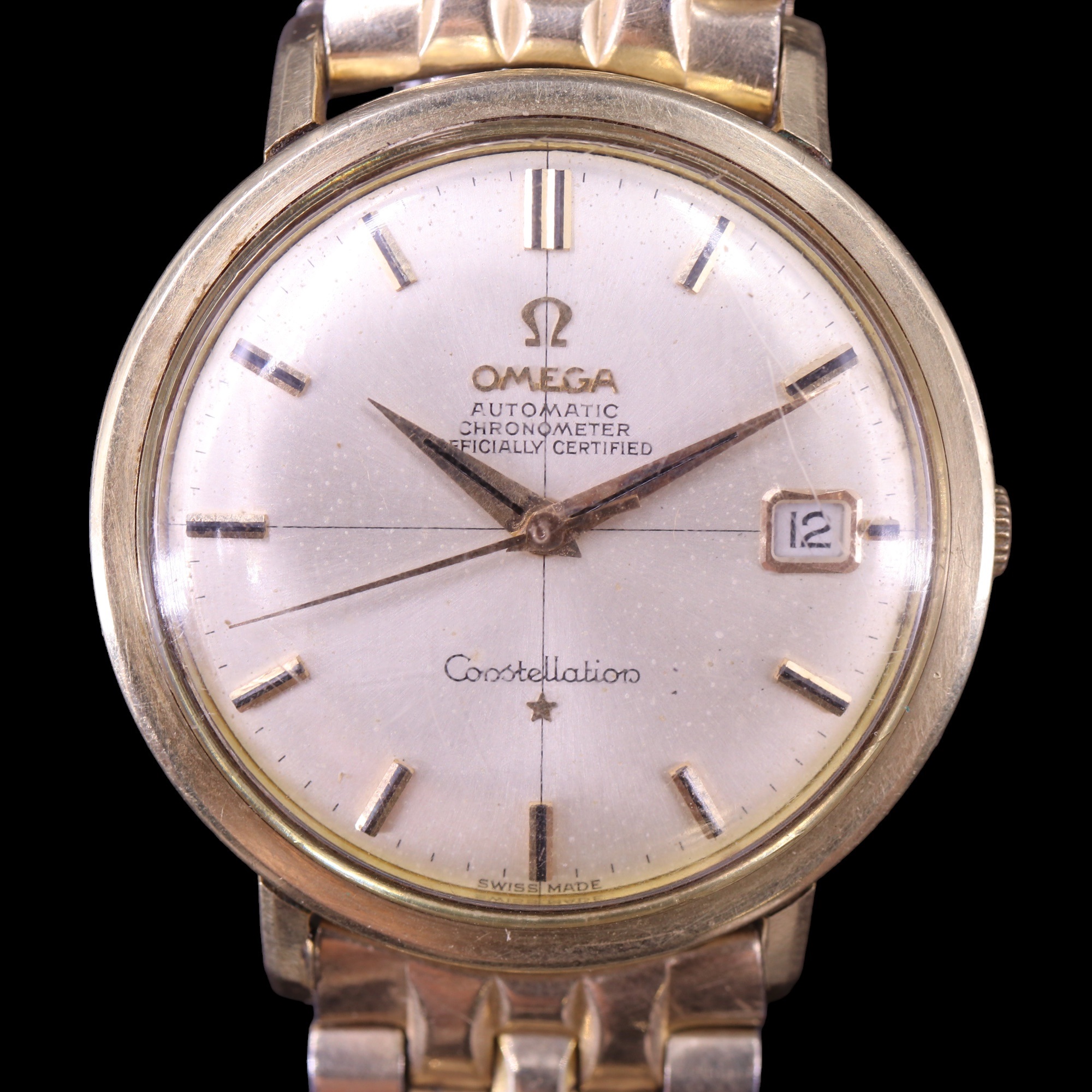 A 1966 Omega Constellation wristwatch, having a calibre 561 automatic chronometer movement and