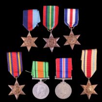 A group of Second World War campaign medals including Pacific and Burma Stars