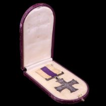 A Great War Military Cross to Lt C Helm, 1st Bn The Border Regiment, cased