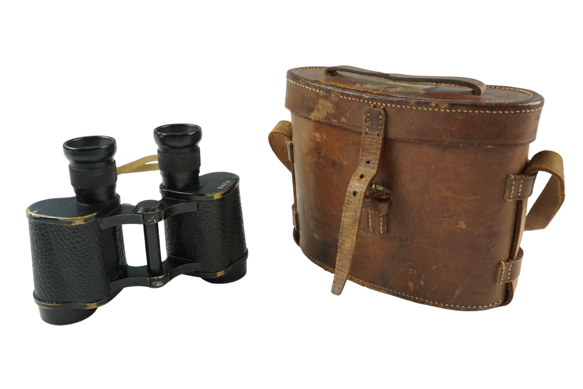 A cased set of Second World War RAF binoculars, Air Ministry Stores Reference 6E/471