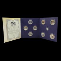 The Platinum Wedding Anniversary Photographic Collection royal commemorative coin set comprising The