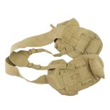 A set of Second World War Vickers K Gun webbing magazine pouches