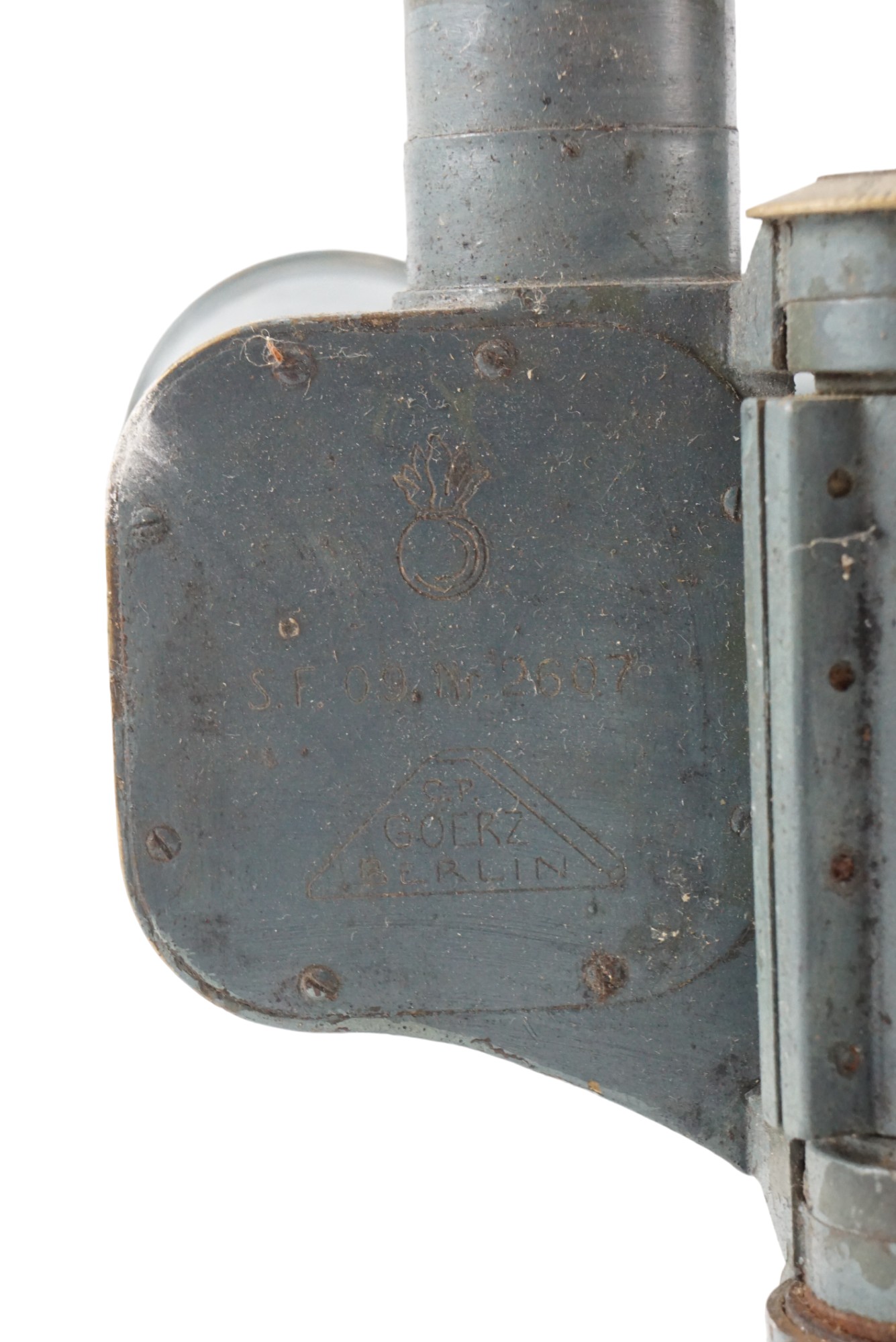 A Great War Imperial German army binocular periscope by Goertz, with tripod and leather cases - Image 8 of 25