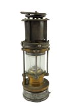 An early 20th Century "Type HCP" brass and steel miners lamp by Patterson Lamps Ltd of Felling-on-
