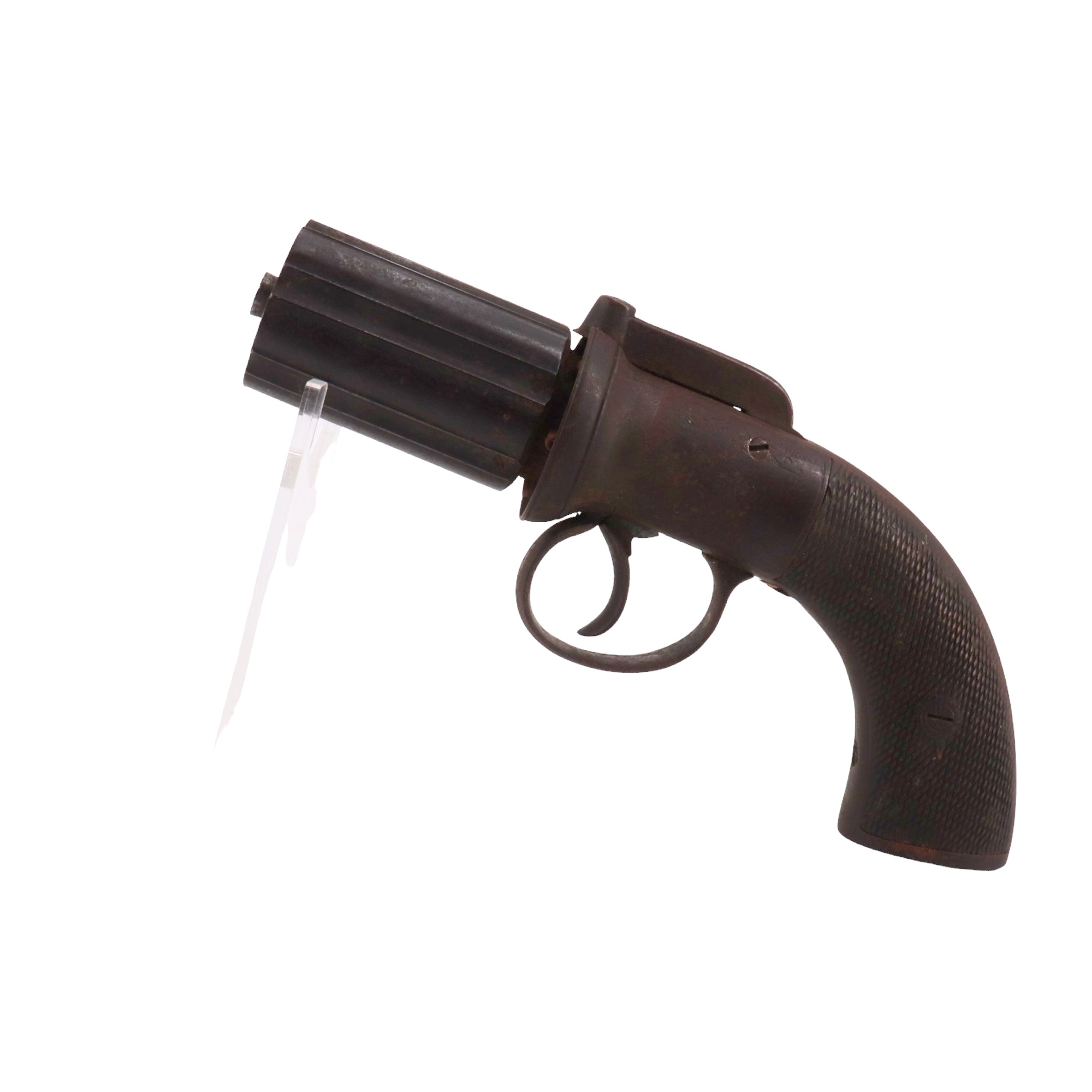 A Victorian bar-hammer percussion pepperbox revolver, (a/f) - Image 2 of 5