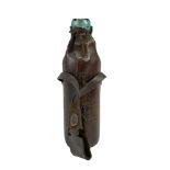 A Victorian 2nd Volunteer Battalion King's Own Scottish Borderers unit-marked leather water bottle