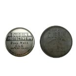 Two Second World War tins of British Army issue dubbin boot polish