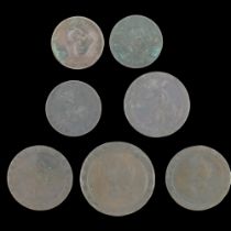 A group of George III GB coins including 'Cartwheel' one penny and two two-pence coins