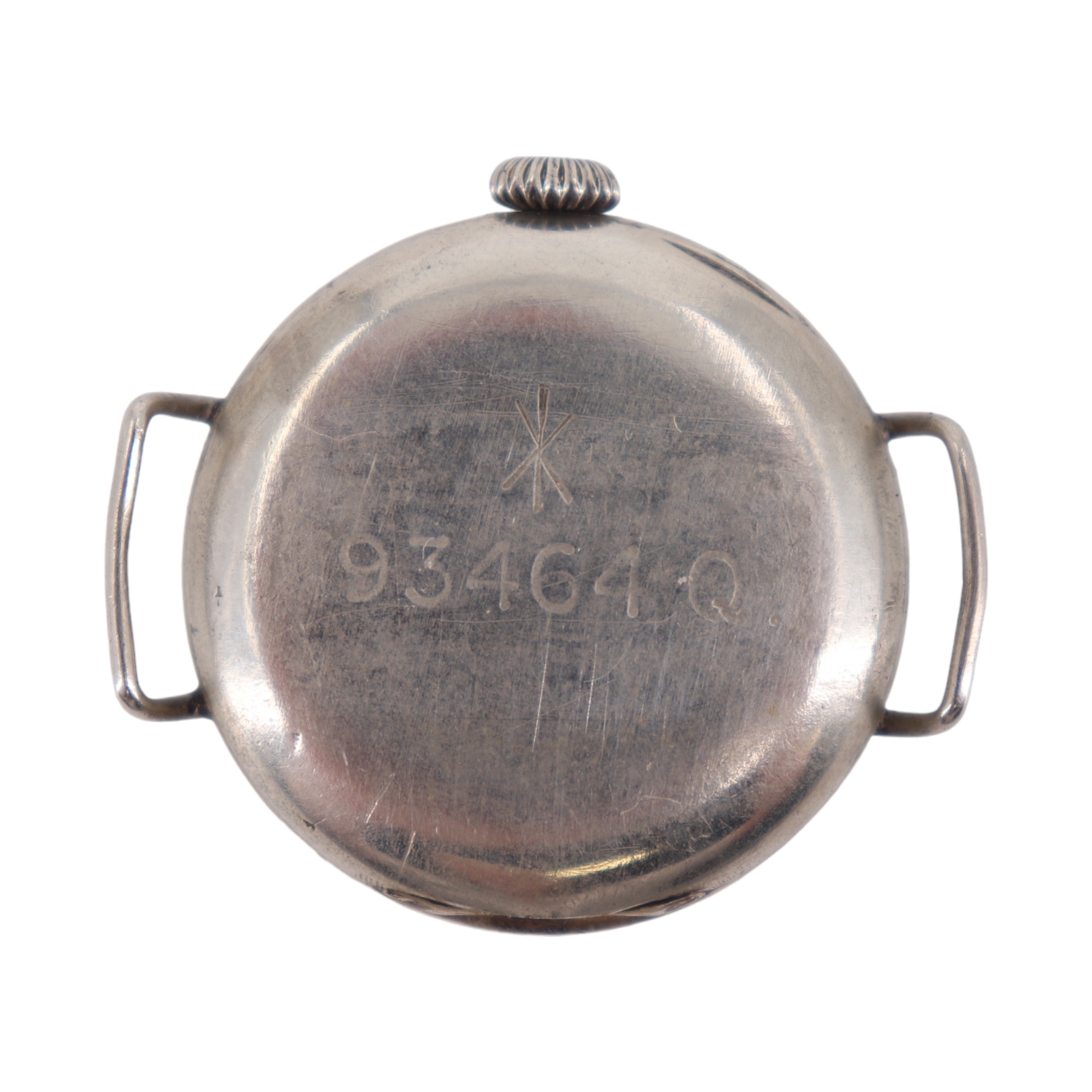 A Great War British army issue wristwatch by Lanco (Langendorf Watch Company), the case back bearing - Image 2 of 2