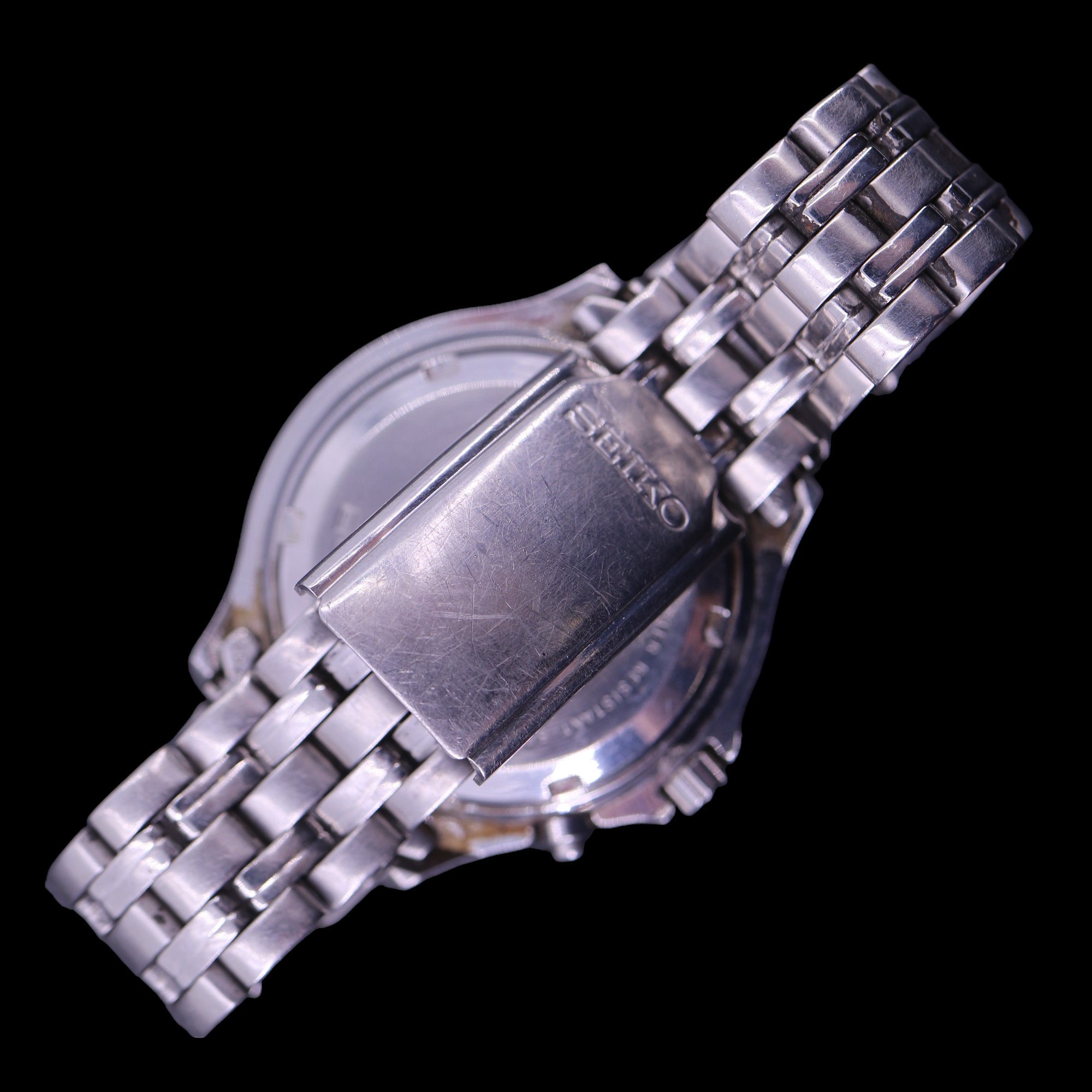 A Seiko quartz chronograph wristwatch, 7T92-OKN8 R 2, together with A Seiko Kinetic SQ50, 5M42- - Image 7 of 9