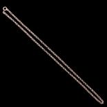 A 9 ct gold fine belcher-link neck chain, 47 cm, 9.9 g