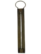 A late 19th Century brass kitchen thermometer by Matthews & Co, 214-216 Boro High St, London, 38 cm