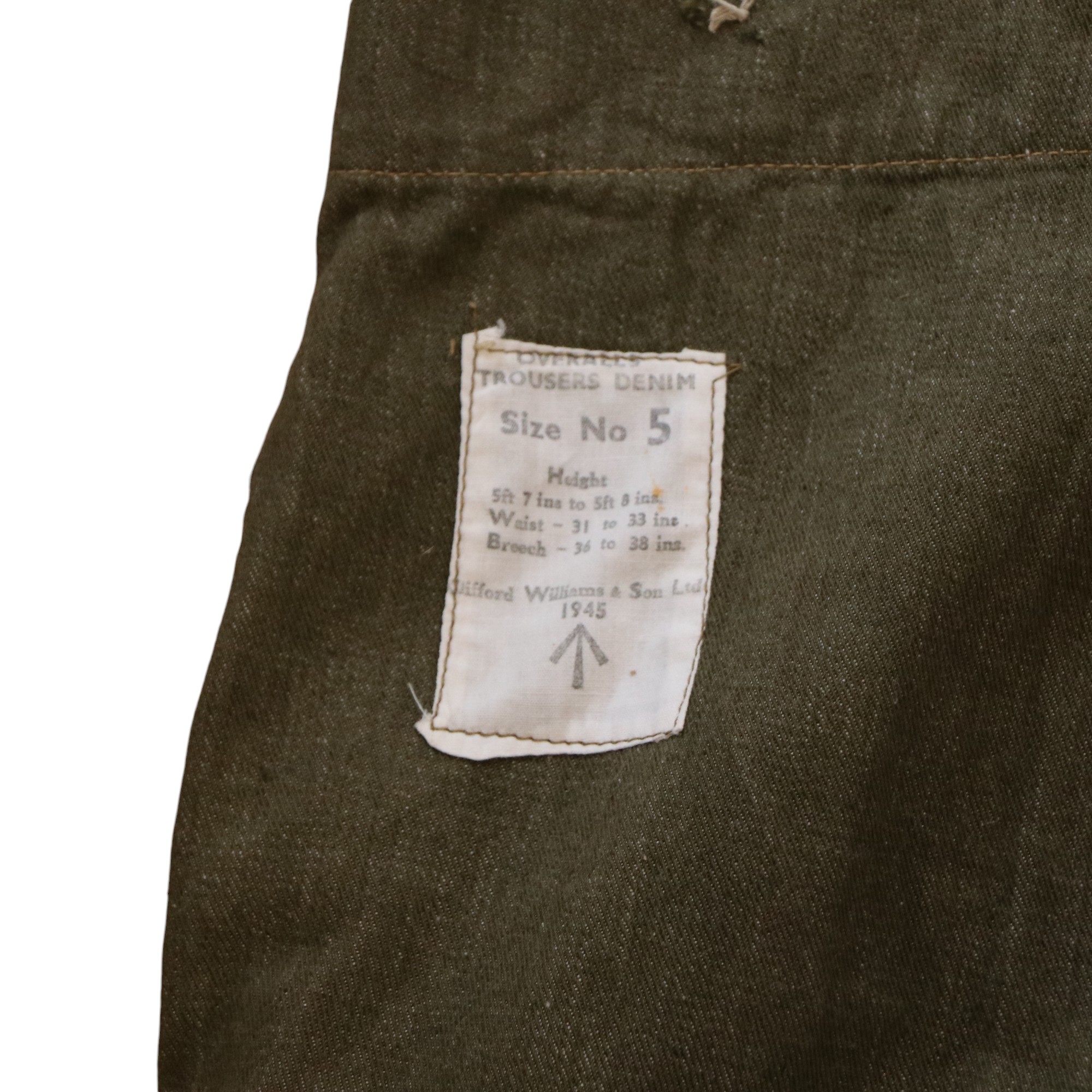 A pair of 1945 labelled Denim Overall [ Battledress ] Trousers - Bild 3 aus 3