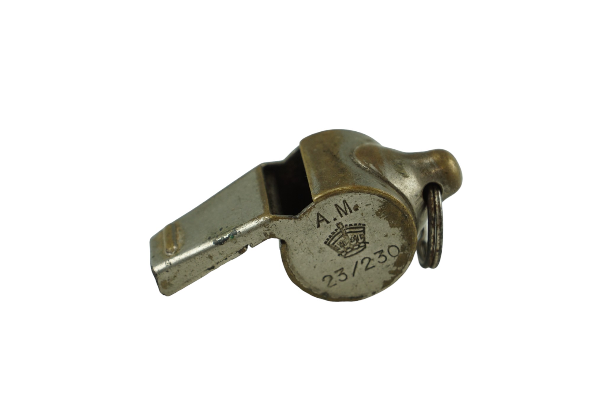 A Second World War RAF aircrew lifejacket "ditching" whistle