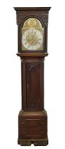 A George III Scottish mahogany long case clock by Robert Coates of Hamilton, the 8-day movement