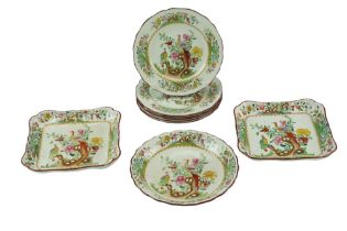 A small quantity of late 19th / early 20th Century Copeland late Spode "Bird Of Paradise" dinnerware