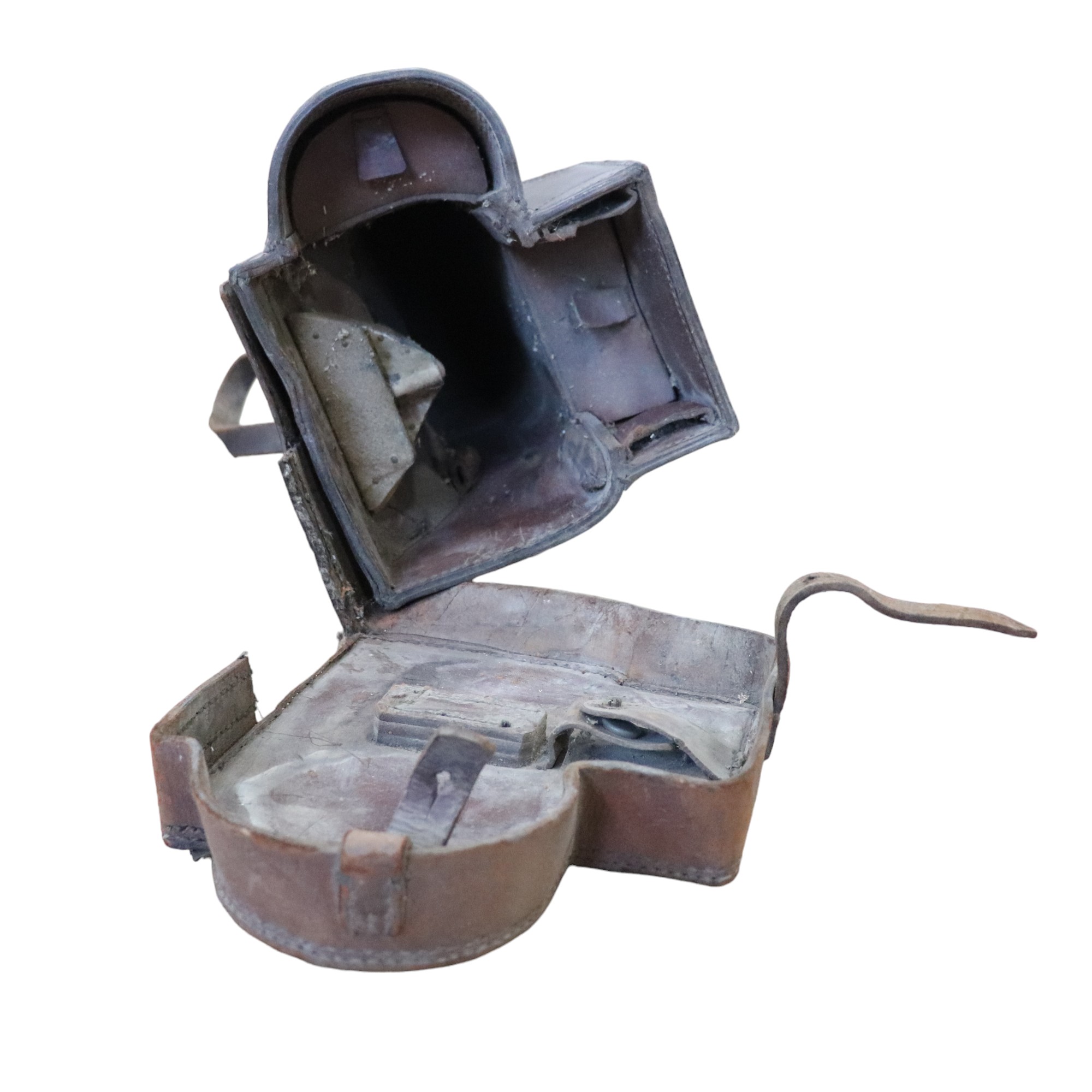A Great War Imperial German army binocular periscope by Goertz, with tripod and leather cases - Image 19 of 25