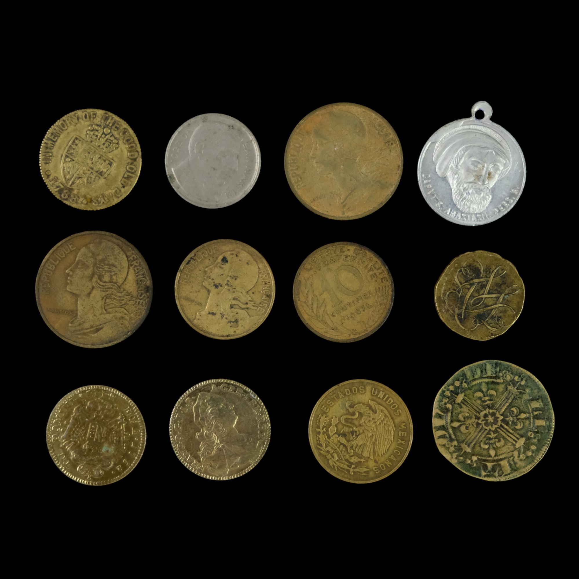A group of 19th Century and later world coins including an 1853 US "Liberty Head/Braided Hair Cent", - Image 3 of 4