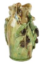 Félix Tardieu (French, late 19th / early 20th Century) A Pasilly style earthenware vase, the