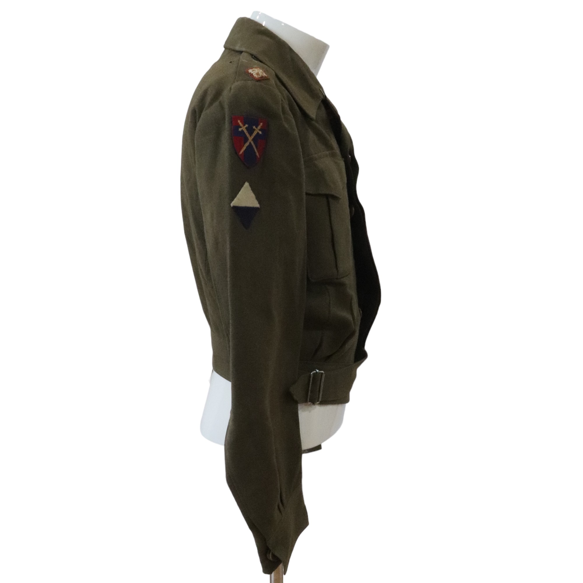 A private purchase Battledress Blouse bearing ATS, HQ 21st Army Group insignia - Image 2 of 6