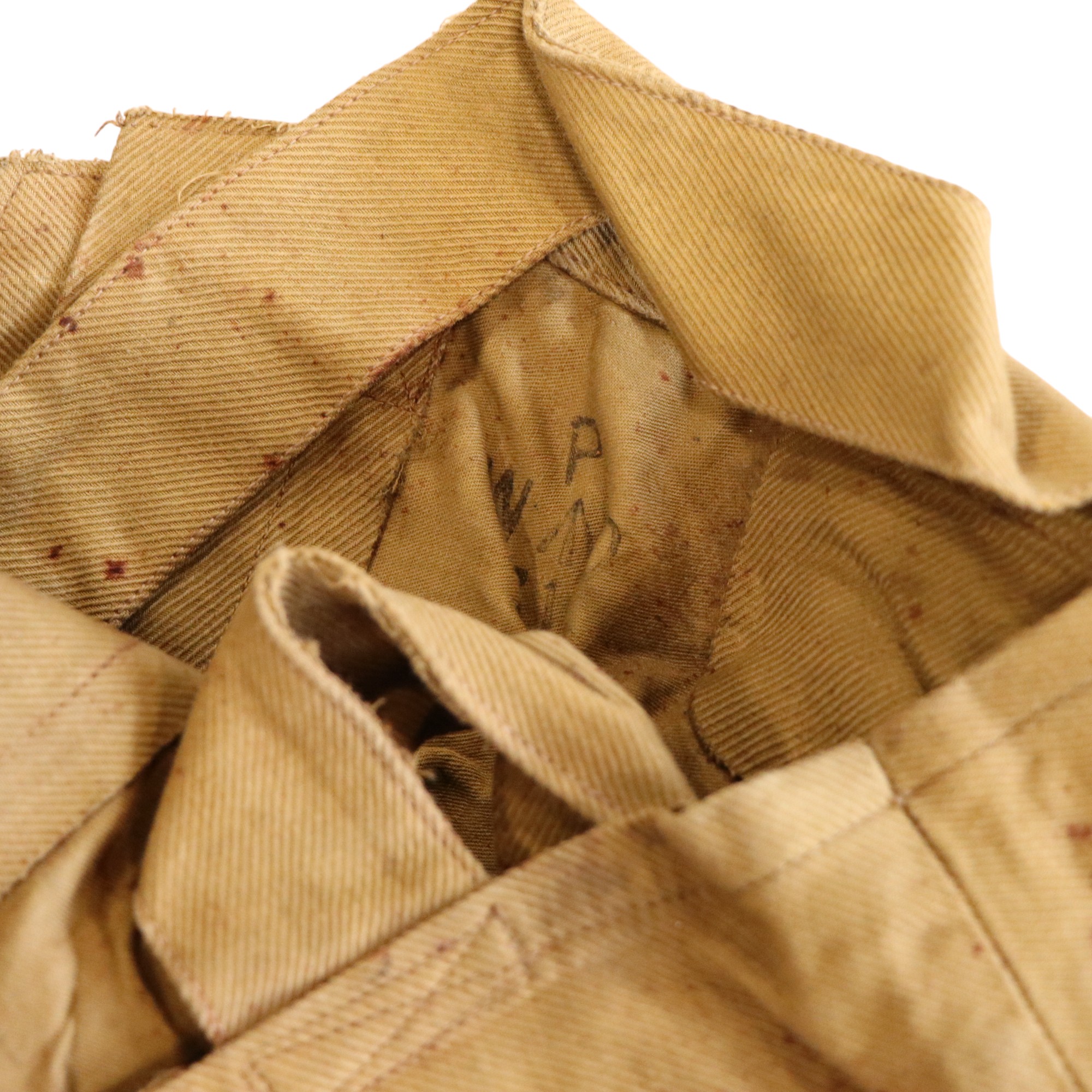 A set of Second World War British army motorcyclist's rubberproofed trousers - Bild 3 aus 3