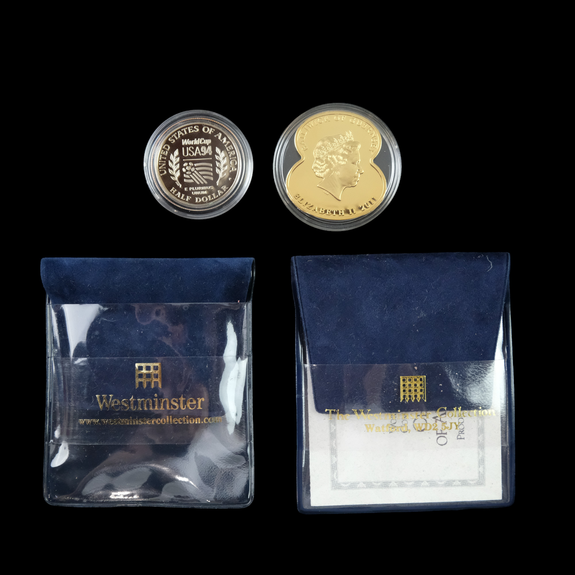 The Emblem Series Decimals of Elizabeth II gold-plated and enamelled coins together with a group - Image 9 of 12