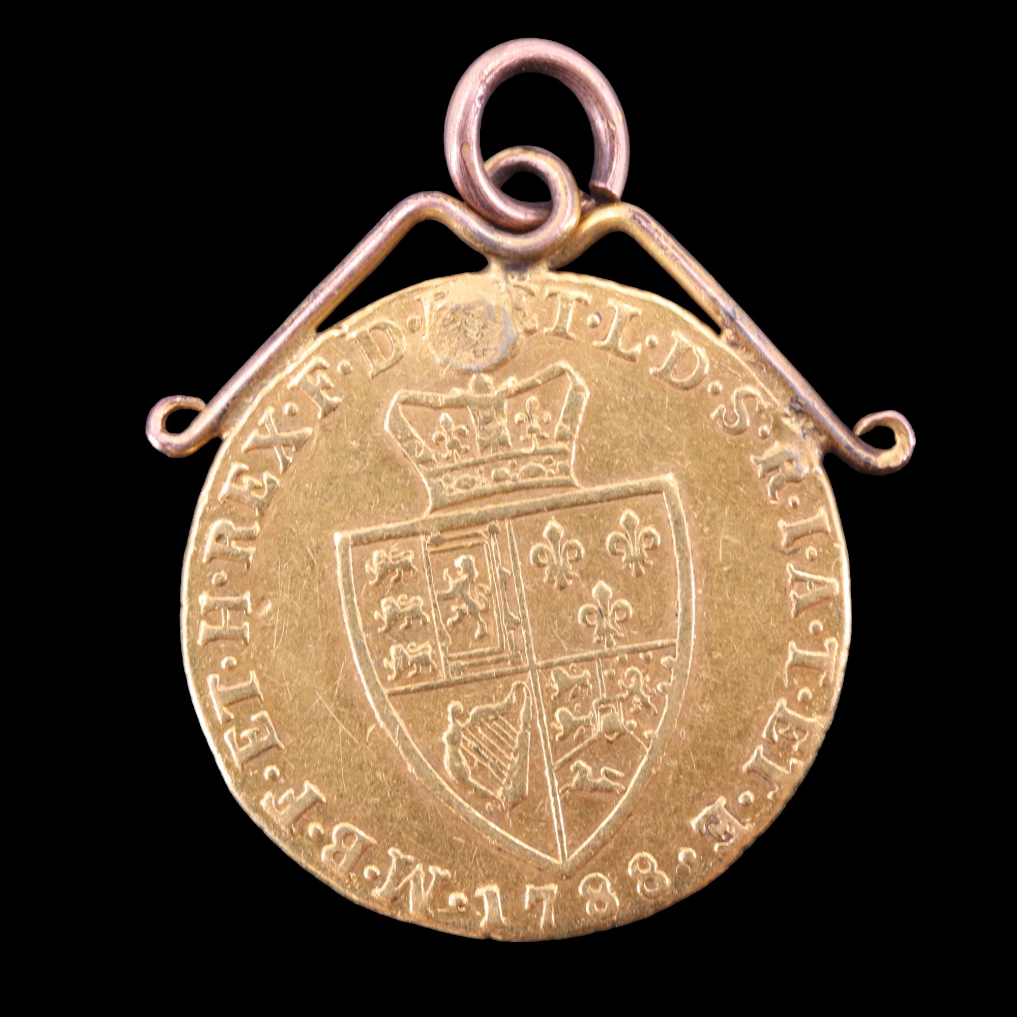 A 1788 gold spade guinea watch chain fob, 8.9 g - Image 2 of 2