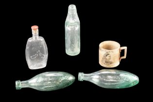 Two Victorian Hamilton torpedo bottles for James Phillips of Carlisle and Bell & Simpson of