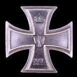 An Imperial German 1914 Iron Cross first class, being a convex variant, its pin stamped 800