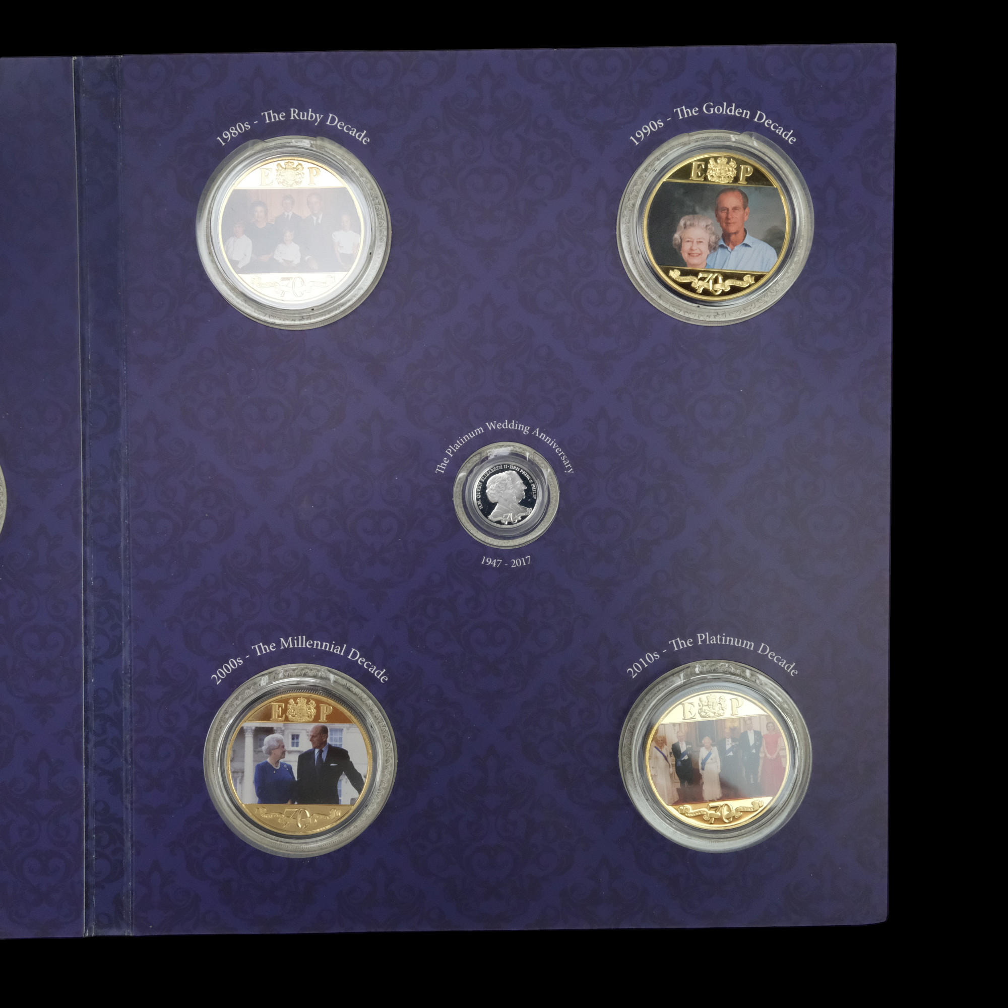 The Platinum Wedding Anniversary Photographic Collection royal commemorative coin set comprising The - Image 4 of 6