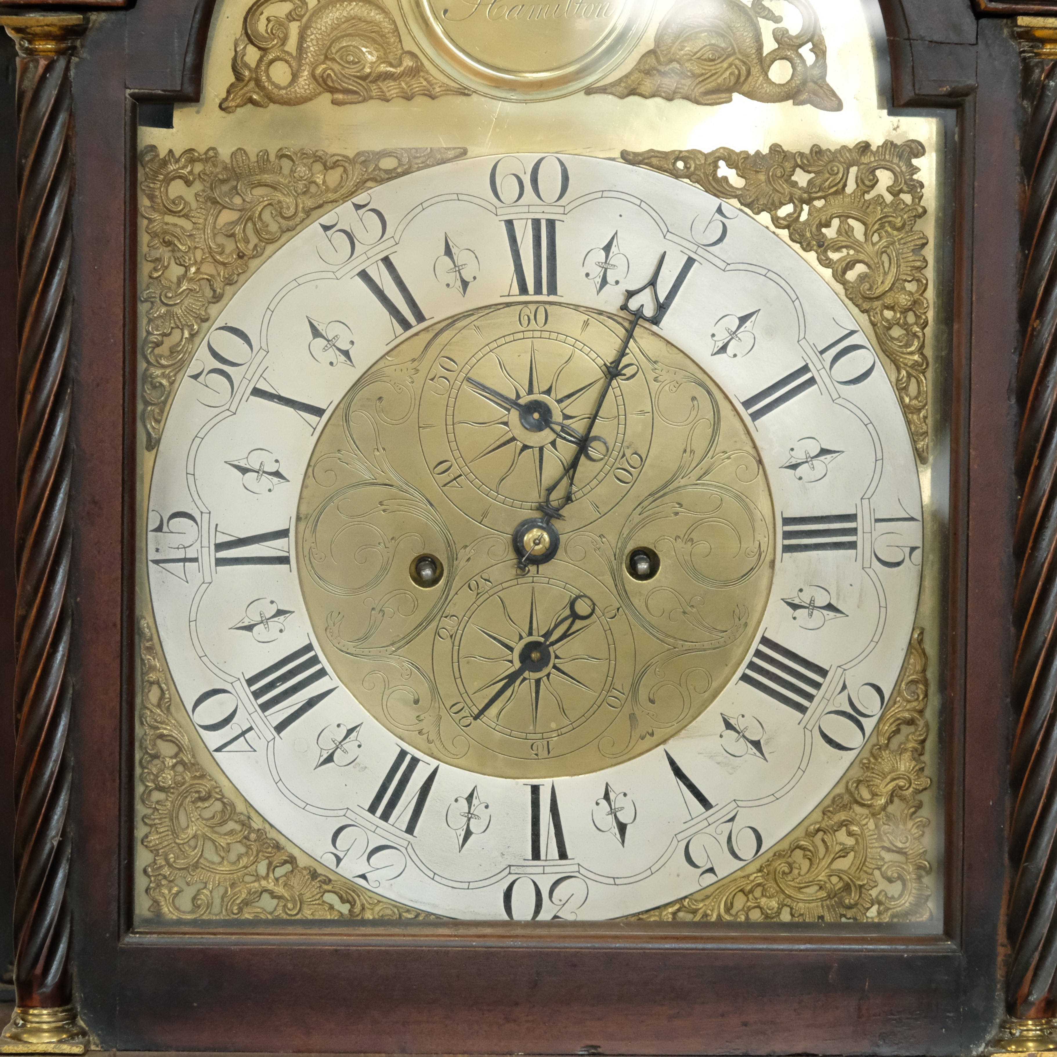 A George III Scottish mahogany long case clock by Robert Coates of Hamilton, the 8-day movement - Image 3 of 7